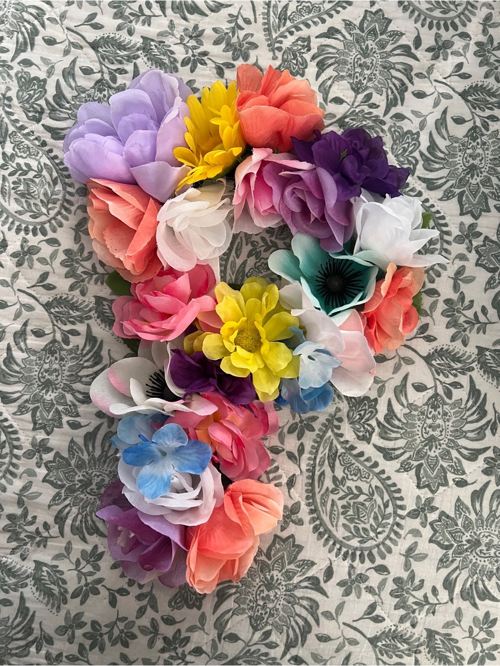 12” Floral Letter - P